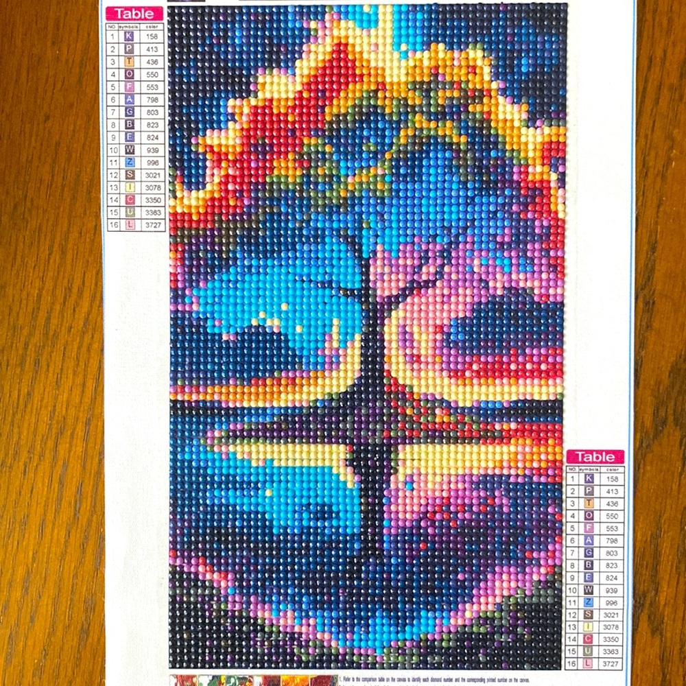 Reflection Tree Diamond Dot Art Picture Painting